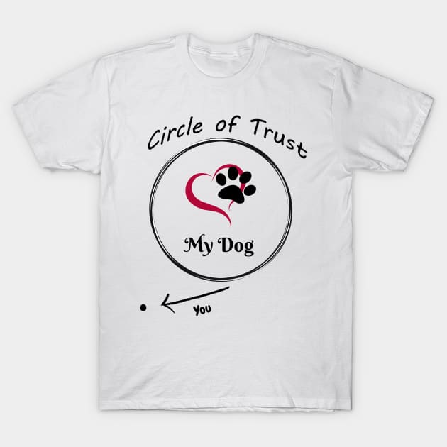 Circle of Trust - My Dog fun design T-Shirt by KicksNgigglesprints